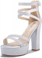 idifu women's platform chunky high heel sandals - perfect for weddings, parties, and dances логотип