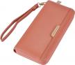 oyaton wallet for women pu leather clutch wristlet zip wallet with phone holder (pink1) logo