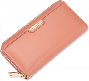 img 3 attached to OYATON Wallet For Women PU Leather Clutch Wristlet Zip Wallet With Phone Holder (Pink1)
