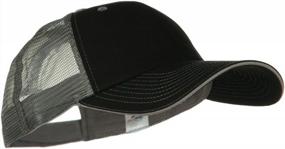 img 1 attached to Garment Washed Cotton Twill Mesh Cap For Big Heads By E4Hats.Com
