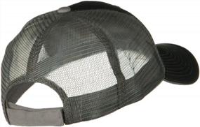 img 2 attached to Garment Washed Cotton Twill Mesh Cap For Big Heads By E4Hats.Com