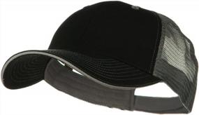 img 4 attached to Garment Washed Cotton Twill Mesh Cap For Big Heads By E4Hats.Com