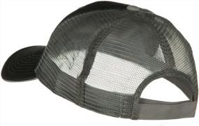 img 3 attached to Garment Washed Cotton Twill Mesh Cap For Big Heads By E4Hats.Com