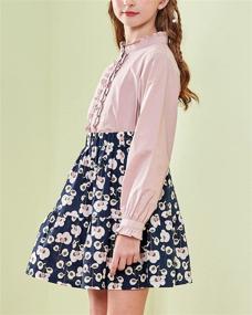 img 3 attached to 🌺 Maoo Garden Sleeve Blouse: Uniform Girls' Clothing for Tops, Tees, and Blouses - Enhanced SEO