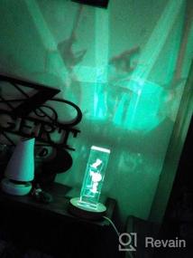 img 5 attached to Улучшите свой художественный дисплей с помощью деревянных светодиодных фонарей YAKAMOZ - набор из 2 круглых оснований для лазерного искусства из хрусталя и смолы