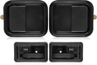 🚪 1991-2004 jeep wrangler yj tj door handles set - left driver / right passenger side - exterior & interior - compatible with wrangler yj tj models логотип