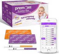 premom quantitative ovulation predictor kit: 40 ovulation tests + 10 pregnancy tests - advanced combo with 40lh+10hcg test strips logo