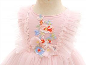 img 3 attached to Girls Tulle Flower Dress For Special Occasions - Perfect For Christmas, Pageants, Birthdays, And Parties - Weileenice