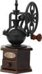 imavo wooden manual coffee grinder - cast iron hand crank for making mesh coffee, decoration & best gift! logo
