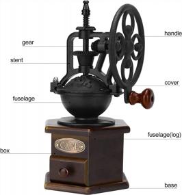 img 3 attached to IMAVO Wooden Manual Coffee Grinder - Cast Iron Hand Crank For Making Mesh Coffee, Decoration & Best Gift!