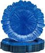 enhance your table setting with maoname's blue reef plate chargers - set of 12 plastic decorative charger plates for dinner parties logo