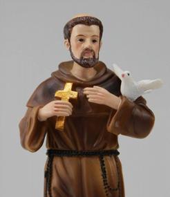 img 3 attached to Saint Francis Of Assisi With Animals Catholic Religious Gifts 5 Inch Resin Colored Small Statue Figurine