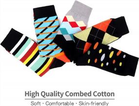 img 3 attached to WeciBor Men'S Colorful Funny Novelty Casual Combed Cotton Crew Socks Gift