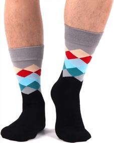 img 2 attached to WeciBor Men'S Colorful Funny Novelty Casual Combed Cotton Crew Socks Gift