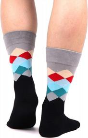 img 1 attached to WeciBor Men'S Colorful Funny Novelty Casual Combed Cotton Crew Socks Gift