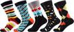 wecibor men's colorful funny novelty casual combed cotton crew socks gift logo