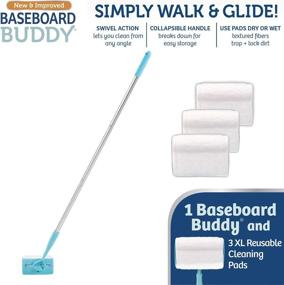 img 3 attached to 🧹 Baseboard Buddy: The Ultimate Baseboard & Molding Cleaning Tool with 3 Reusable Pads!