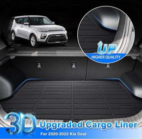 img 2 attached to 🔁 Cartist Custom Fit Cargo Liner for Kia Soul 2020-2022 (Not for Soul EV) - All Weather TPE Trunk Floor Mat, Odorless & Anti-Slip (Fits Upper Floor of The Trunk)