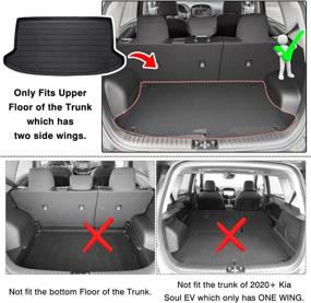 img 3 attached to 🔁 Cartist Custom Fit Cargo Liner for Kia Soul 2020-2022 (Not for Soul EV) - All Weather TPE Trunk Floor Mat, Odorless & Anti-Slip (Fits Upper Floor of The Trunk)