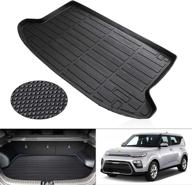 🔁 cartist custom fit cargo liner for kia soul 2020-2022 (not for soul ev) - all weather tpe trunk floor mat, odorless & anti-slip (fits upper floor of the trunk) logo