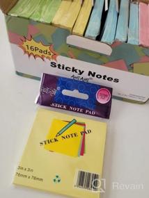 img 5 attached to 3X3 Self-Stick Sticky Notes, 36 Pads, 100 Sheets/Pad Assorted Colors, Easy To Post For Study & Daily Life