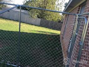 img 6 attached to PawHut Dog Kennel Outdoor Heavy Duty Playpen With Galvanized Steel Secure Lock Mesh Sidewalls And Waterproof Cover For Backyard & Patio, 13' X 13' X 7.5'