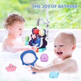 img 2 attached to 🛁 KunisJoy Bath Toys for Toddlers 1-3: 6 Pcs Water Toy Set for Boys and Girls - Age 1-4 - Fun Bathtub Toys and Playset for Infants and Kids