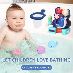 img 1 attached to 🛁 KunisJoy Bath Toys for Toddlers 1-3: 6 Pcs Water Toy Set for Boys and Girls - Age 1-4 - Fun Bathtub Toys and Playset for Infants and Kids
