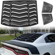 3pcs matte black rear & side window louvers for dodge charger 2011-2021 abs sun shade windshield cover logo