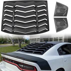 img 4 attached to 3Pcs Matte Black Rear & Side Window Louvers For Dodge Charger 2011-2021 ABS Sun Shade Windshield Cover