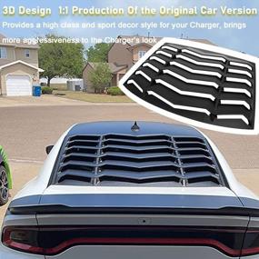 img 3 attached to 3Pcs Matte Black Rear & Side Window Louvers For Dodge Charger 2011-2021 ABS Sun Shade Windshield Cover