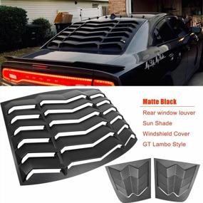 img 1 attached to 3Pcs Matte Black Rear & Side Window Louvers For Dodge Charger 2011-2021 ABS Sun Shade Windshield Cover