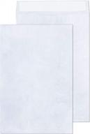 упаковка из 50 белых конвертов tyvek с прочной на разрыв конструкцией и самозакрывающейся крышкой - размер 10x13 дюймов идеально подходит для отправки по почте логотип