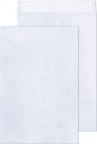 img 1 attached to 50-Pack White Tyvek Envelopes With Tear Resistant Construction & Self-Seal Closure - 10X13 Inch Size Ideal For Mailing