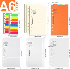 img 3 attached to LEOBRO 6 Ring A6 Filler Paper Insert Refill: 45PCS Blank Loose Leaf, Page Markers, Binder Pockets & Dividers + Rulers - 3 Pack