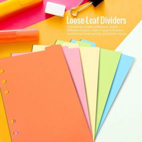img 1 attached to LEOBRO 6 Ring A6 Filler Paper Insert Refill: 45PCS Blank Loose Leaf, Page Markers, Binder Pockets & Dividers + Rulers - 3 Pack