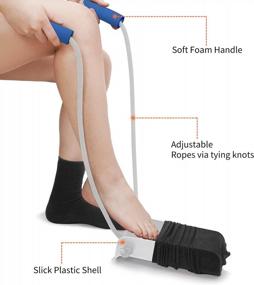 img 2 attached to 8 In 1 Hip Knee Kit With 2 Pack 32 Inch Reacher Grabber Pickup Tool, Foldable Trash Grabber Pickers, Sock Aid, Sturdy Shoehorn With Dressing Stick Kit, 48" Leg Lifter, Bath Sponge, Storage Bag