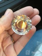 img 1 attached to Golden Diamond Shaped Crystal Glass Cabinet Knobs Pull Handles - YourGift 12 Pack, 30Mm Size review by Dave Phobia