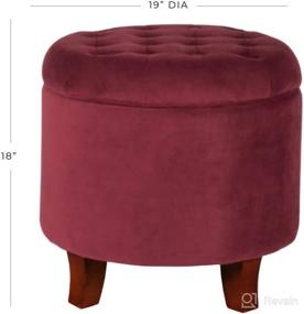 img 1 attached to HomePop Velvet Storage Ottoman Removable Furniture ~ Accent Furniture