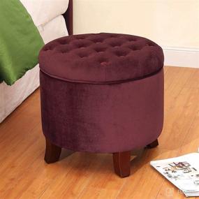 img 3 attached to HomePop Velvet Storage Ottoman Removable Furniture ~ Accent Furniture