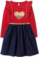 vikita embroidery cotton sleeve lh5740 girls' clothing ~ dresses логотип