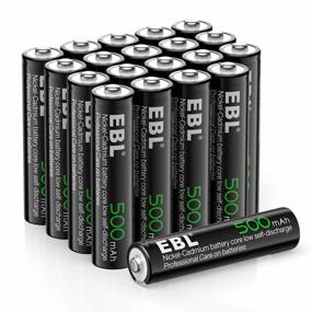 img 4 attached to 20-Pack EBL AAA Rechargeable Solar Batteries 1.2V 500MAh For Outdoor Garden Lights Replacement.
