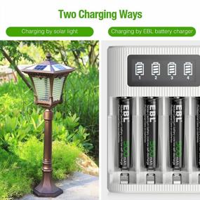 img 1 attached to 20-Pack EBL AAA Rechargeable Solar Batteries 1.2V 500MAh For Outdoor Garden Lights Replacement.