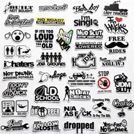 50pcs funny jdm stickers vinyl graphics for cars bumper auto motors motorbike helmet decals hard hat sticker логотип