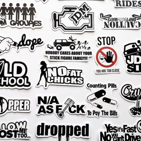 img 1 attached to 50Pcs Funny JDM Stickers Vinyl Graphics For Cars Bumper Auto Motors Motorbike Helmet Decals Hard Hat Sticker