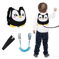🐧 secure your toddler with penguin black safety harness and anti lost wrist leash логотип