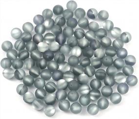 img 2 attached to 100Pcs Gray 6Mm Houlife Crystal Glass Beads Matte Mermaid Round Aurora Beads For Jewelry Making Crafts DIY - 1.1Mm Hole