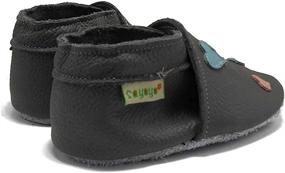 img 2 attached to SAYOYO Toddler Cowhide Boys' Shoes - Skid Resistant Pre-Walkers Slippers