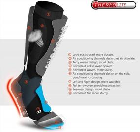 img 2 attached to Зимние лыжные носки MCTi: Thermolite термоноски высокие до колена для сноубординга, катания на лыжах, походов - 2 пары