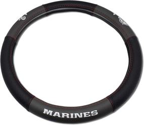 img 1 attached to 🚗 Premium Steering Wheel Cover for Medium-sized SUVs and Trucks - Elektroplate US Marines